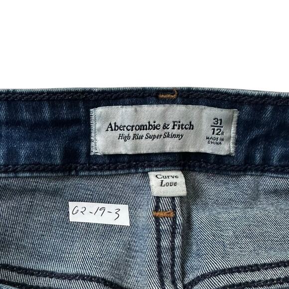 Abercrombie & Fitch Blue Curve Love Super Skinny Jeans Women's Size 31 | 62-19-3 - Picture 4 of 6